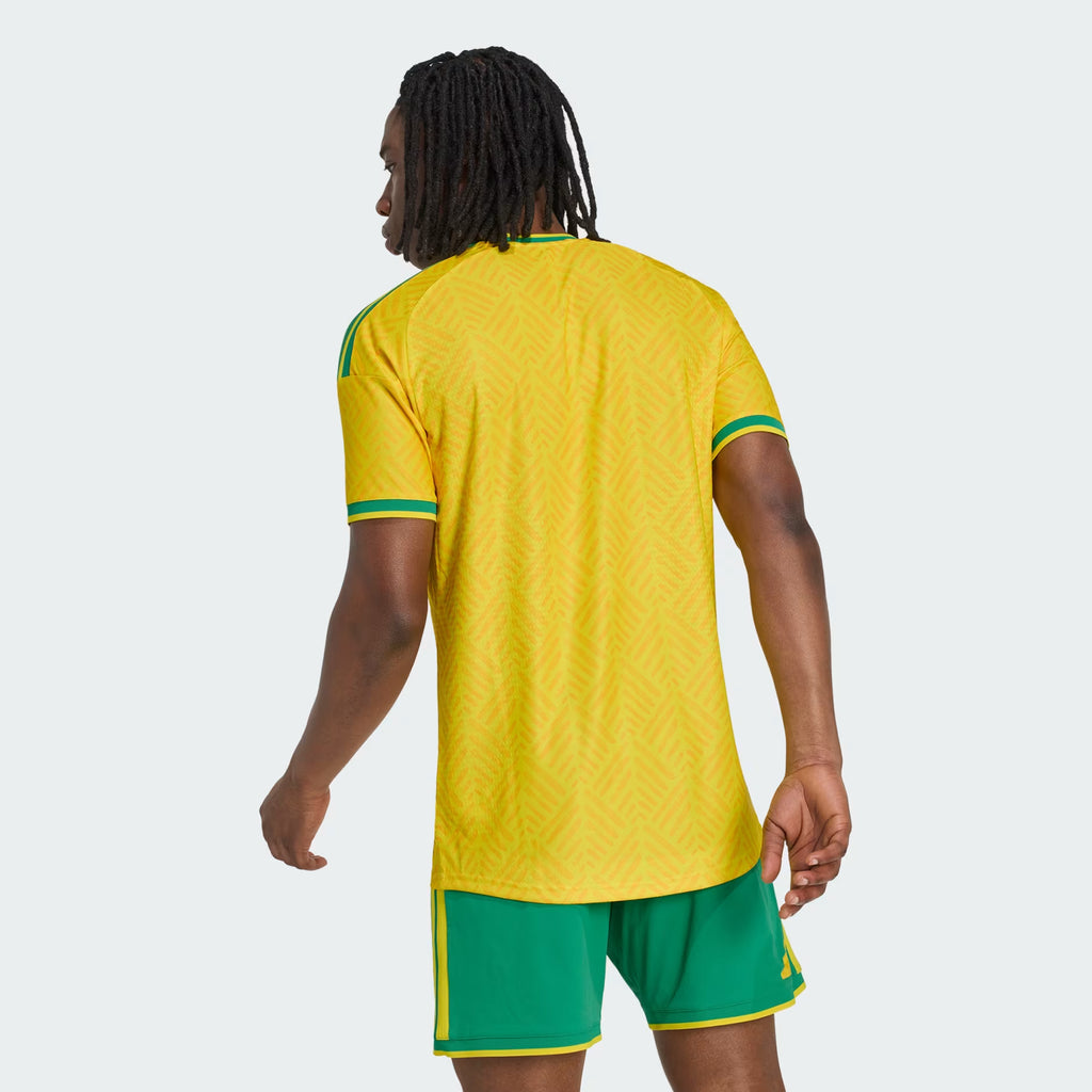 adidas Mens South Africa Bafana home world cup 2026 yellow stadium jersey