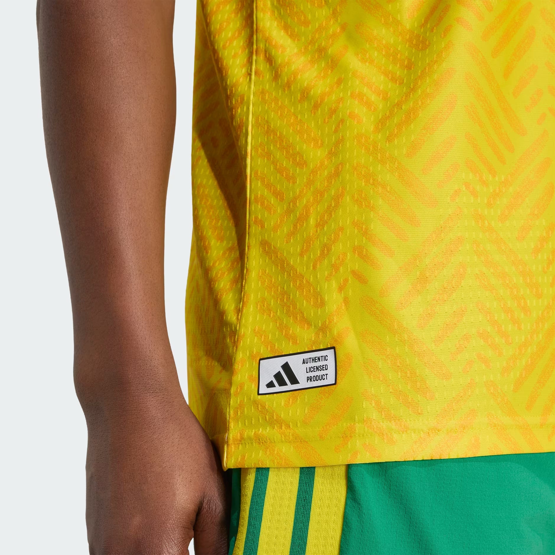 adidas Mens South Africa Bafana home world cup 2026 yellow stadium jersey